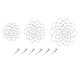 thumbnail image 1 of Paquete de 3 Estantes para Arreglos Florales Acero Inoxidable con Arte Hierro de 4/5/6 Pulgadas, Herramienta para Arreglos Florales, Soporte para Tallo JarróN con Clips FijacióN, 1 of 5