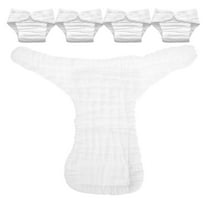 OFFIGAM 5Pcs Baby Swim Diaper Washable Cloth Diapers Soft White For Toddlers Travel