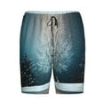 thumbnail image 4 of Naloa Winter Rabbit Men's Short Pajama Pants, Lounge Comfort Shorts with Elasticized Waistband and Side Pockets - Small, 4 of 9