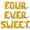 Gold, variant on Letter Balloons - FOUR EVER SWEET 16" Inch Alphabet Letters Foil Mylar Balloon 4th Birthday Party Banner (Gold)