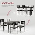 thumbnail image 2 of Ourlova 5 Piece Dining Table Set Industrial Style Dining Table and Chairs Set for 4 Kitchen Table Set for Dining Room Kitchen Apartment, 2 of 6