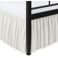 thumbnail image 2 of Ruffled Bed Skirt Split Corners with Platform, Tailored Fit Hotel Quality Wrinkle Free Ultra-Soft Microfiber Dust Ruffle, Upto 16 Inch Drop, Queen, Ivory, 2 of 7