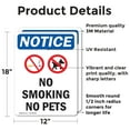 thumbnail image 2 of (2 Pack) No Smoking No Pets Sign, 2 of 7
