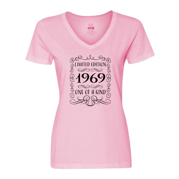 Inktastic Limited Edition 1969 One of a Kind Women's V-Neck T-Shirt