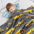 thumbnail image 3 of Kids Construction Truck Blanket for Boys Soft Fleece Kids Blanket for Couch Sofa Bedroom 3D Vehicles Excavator Cars Throw Blanket for Kids 50"x60", 3 of 6