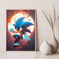 thumbnail image 4 of Pósteres de decoración de sala de juegos S-Sonic H-Hedgehog para decoración de paredes, pintura artística sobre lienzo, pósteres personalizados para el hogar, 4 of 4