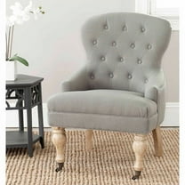 SAFAVIEH Falcon Traditional Tufted Arm Chair w/ Casters