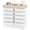 White, variant on Rolling Storage Cart with 10 Drawers, KINTIDY Drawer Cart with Sturdy Frame for Craft Office School Storage, White