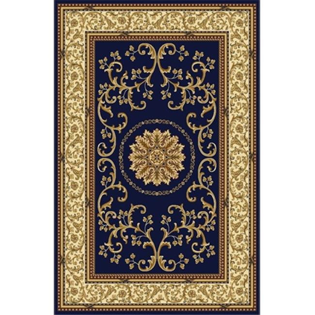 Radici 14191340NAVY Noble Rectangular Navy Blue Traditional Italy