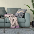 thumbnail image 4 of Three Roses with Butterfly Throw Pillow with Removable Cover in Muted Yellow Black Gray 18x18, 4 of 6