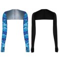 thumbnail image 1 of Paquete de 2 boleros con protección UV para mujer, bufandas protectoras del sol, calentadores de brazos, bufandas refrescantes de seda helada, calentadores de brazos con orificios para los, 1 of 5