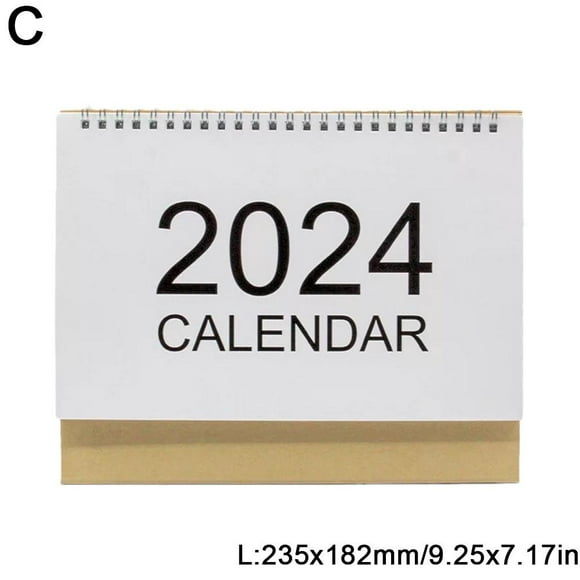 2024 Kraft Calendrier de Bureau Tente de Bureau Minimaliste 2024 Année Civile Dragon X7O4