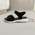 thumbnail image 4 of Xfvqtps Womens Sandals Elastic Mesh Thick Sole Soft Comfortable Breathable Non Slip Beach Summer Walking Sandals Black, 4 of 9