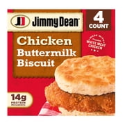 Jimmy Dean Buttermilk Chicken Biscuit Breakfast Sandwich, 16 oz, 4 Count, (Frozen)