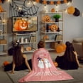 thumbnail image 5 of Halloween Blanket for Women, Fall Throw Blanket for Boyfriend Girlfriend, Couple Halloween Throw Blanket 50x60, Cute Halloween Decorations,Spooky Blanket Autumn Gift for Women Men Her, Pink, 5 of 6