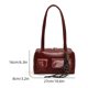 thumbnail image 4 of Bolso Cuero Hombro Y2k para Mujeres Compras () Negros, 4 of 4