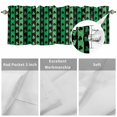 thumbnail image 5 of Curtain Valance for Windows, St. Patrick's Day Shamrock Kitchen Valances Rod Pocket Short Curtains, Green Black Stripe Theme Window Valance for Bedroom Bathroom Living room 60x18in, 5 of 9