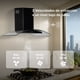 thumbnail image 5 of Campana de Cocina Extractora de Pared AVERA En Acero Inoxidable y Vidrio Templado 90 Cm Negra CEV90N, 5 of 10