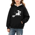 thumbnail image 2 of BaoFuBaoMei Hoodie for Boys Girls Pullover Halloween Ghost Long Cuffed Sleeve Sweatshirt Tops with Pockets Fleece Lined Loose Hooded Fall Clothing for Daily Wear School Party Classroom Celebration, 2 of 8