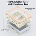 thumbnail image 6 of Junayo for iPad Air 11 Inch Case 2024 M2 (6th Gen) Heavy Duty Shockproof Protective Case with Screen Protector Stand and Hand Strap Shoulder Strap Beige Series, 6 of 8