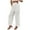 White, variant on Pants for Women, Floral Lace Sheer Mesh Pants for Women Elastic Waist See Through Swimwear Cover Up Drawstring Beach Pants