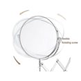 thumbnail image 1 of TQ-210 7 Inch 1X / 10X Magnification Double Sided Makeup Mirror Wall Mounted Retractable Folding Vanity Mirror, 1 of 5