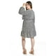 thumbnail image 3 of Vestido escote con moño Roman Fashion /Tallas Extras, 4318 (Negro hojas) negro 42, 3 of 5