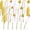 Gold and White, variant on Sorexial Feather Pens, Multi Colors, 10 Pcs