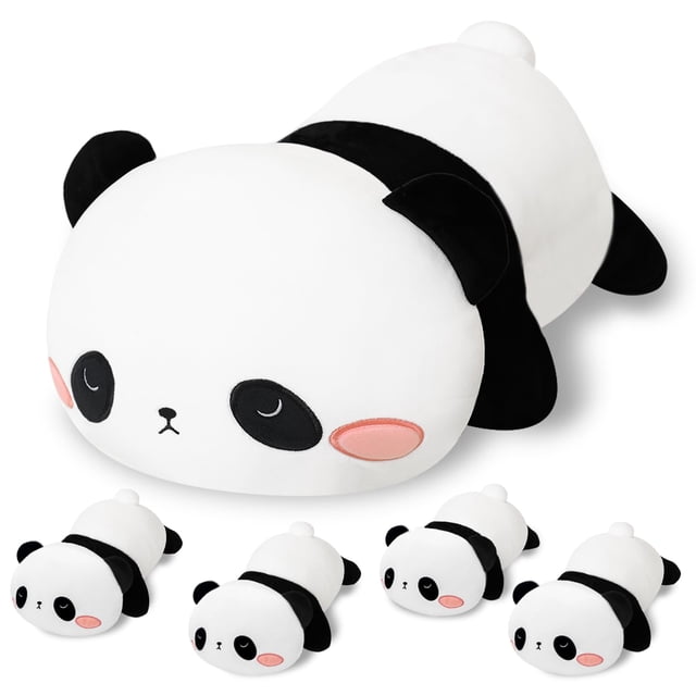 Panda de peluche SQEQE con 4 bebés en su interior, 1 mamá