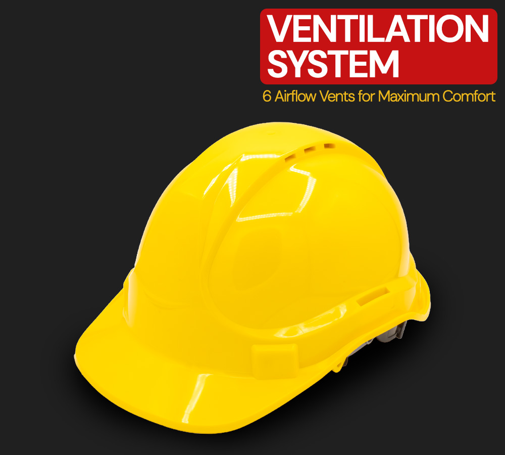 10 Pack Yellow Hard Hat for Men – Adjustable Type 1 ABS Plastic Safety Helmet, Lightweight Head Protection for Construction, Electrical, and Industrial Work