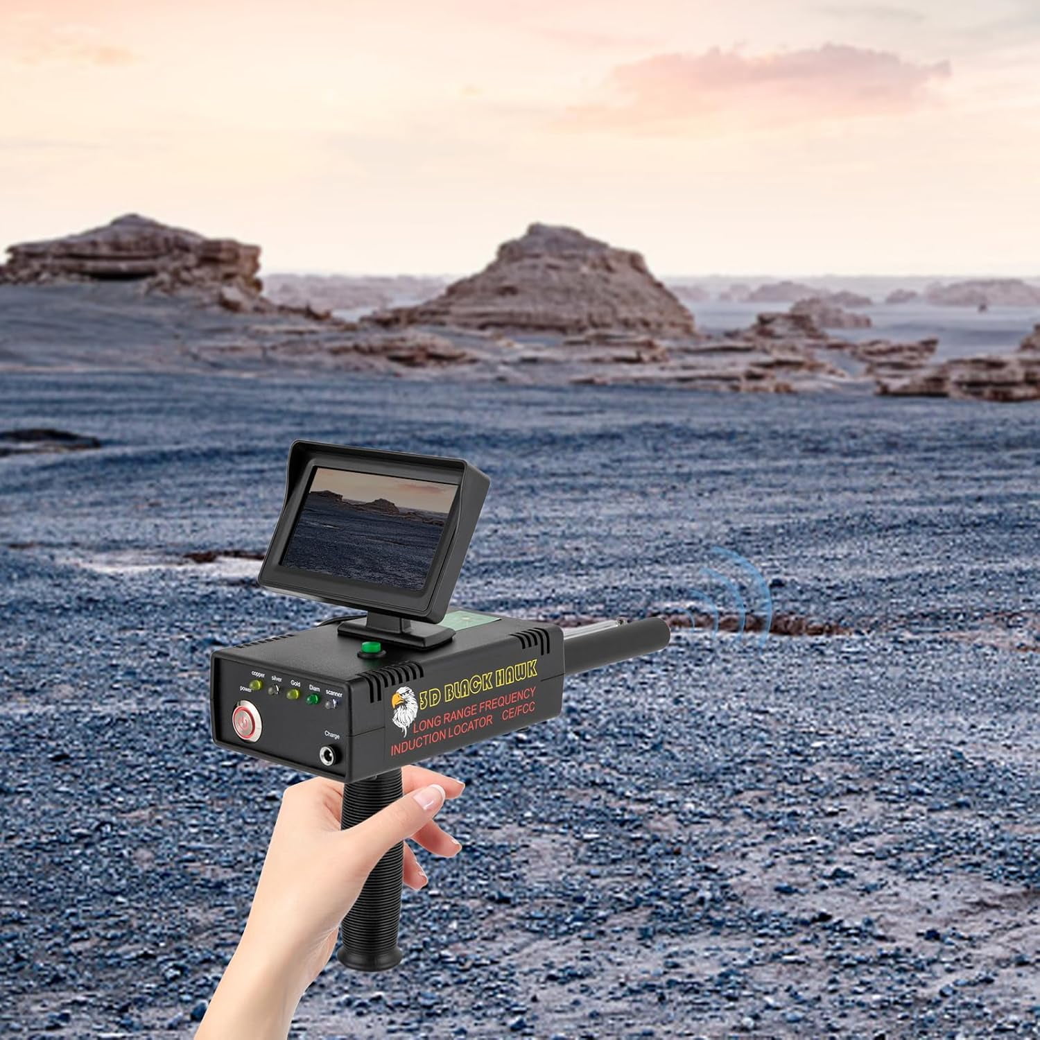 Professional Metal Detector for Adults, Metal Scanner w/3D LED High Definition Screen, 3937ft Range ＆ 98.4 ft Depth Metal Finder for Gold Silver Diamond Copper Mineral Prospecting (2000mAh)