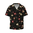 thumbnail image 6 of Kdxio Men's Hawaiian Shirt for Men Short Sleeve Shirt Red White Flowers Summer Casual Holiday Beach Button Down T-Shirts, 6 of 7