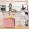 thumbnail image 2 of babyeap 50 Inch Baby Playpen,Fence Baby Play Yard for Indoors Outdoors,Hexagonal Toddler Playpen,Pink, 2 of 7