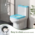 thumbnail image 4 of COEQINE Toilet Lid Dust Cover 2 Piece Set, Breathable Elastic Bottom Stretchable Toilet Cover Set for Home Bathroom Decoration, Sea Turtle Heart Starfish, 4 of 7