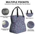 thumbnail image 3 of Boho Bohemia Flower Drawstring Lunch Bag Women - Drawstring Lunch Bag Insulated for Work Office - Stain-Resistant Large Lunchbags for Women with Multi-Pockets, 3 of 6