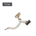 thumbnail image 3 of Unique Bargains 10Set Ribbon Crimp Clamp Ends Lobster Claw Clasps & Chain 13mm Bronze Tone for DIY, 3 of 7
