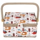 thumbnail image 4 of Cesta De Costura Para Herramientas De Costura Artesanal En 3 Colores, Caja De Almacenamiento Portátil De Tela Práctica Para El Hogar, Caja De Almacenamiento Artesanal Precargada Exclusiva(naranja), 4 of 5