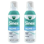 Vicks Sinex SALINE Nasal Spray, Ultra Fine Mist, 5.0 fl oz x 2