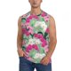 thumbnail image 1 of Fotbe Orchids Flowers Men's Camiseta sin Mangas Estampada para Hombres, Playera Casual para Gimnasio, Entrenamiento, Playa-Small, 1 of 7