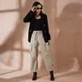 thumbnail image 5 of Globus Women Faux Fur Front Opening Cardigan Sweater, 5 of 6