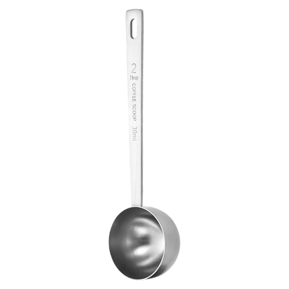 15/30ml Stainless Steel Coffee Scoop Long Handle Measuring Spoon Dishwasher Safe Food-Grade Tablespoon Durable Coffee Scoops for Coffee Beans,Ground Coffee,Espresso,Tea,Sugar(1pcs),sliver 30ml