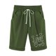 thumbnail image 1 of Pantalones Cortos de Verano para las Mujeres de Cintura Alta Estampado Elástico Cordón de Cintura, Casual Bolsillos Pantalones de Pijama, 1 of 4