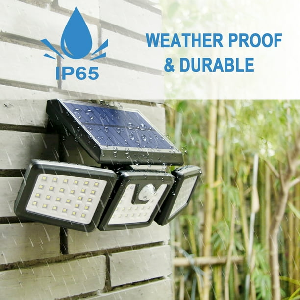 3 Pack,BALORAY Solar Motion Sensor Light Outdoor Solar Security Light, 2000LM 6500K, LED Security Lights Motion Outdoor, 3 Heads Solar Flood Lights Outdoor, IP65 Waterproof Solar Lights Outdoor,Yard 3 Pack,BALORAY Solar Motion Sensor Light Outdoor Solar Security Light, 2000LM 6500K, LED Security Lights Motion Outdoor, 3 Heads Solar Flood Lights Outdoor, IP65 Waterproof Solar Lights Outdoor,Yard