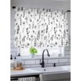 thumbnail image 5 of Sheer Curtains 54 Inch Length, Grey Spring Floral Semi Sheer Curtains Light Filtering Window Treatment, Flowers Botanical Elegant Pastoral Privacy Voile Drapes for Living Room Bedroom 52x54 Inch, 5 of 7