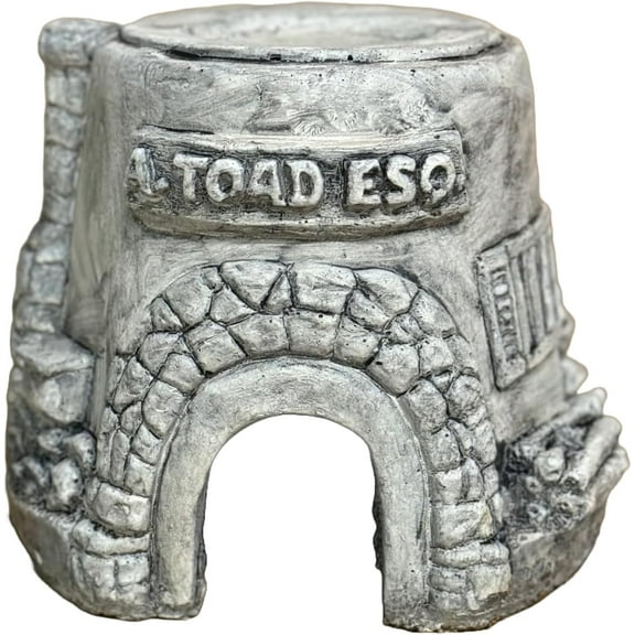 Solid Rock Stoneworks Concrete Garden Toad House - 7" Tall - Pre Aged Stain