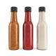 thumbnail image 2 of Paquete de 10 botellas herméticas de plástico con tapa negra, botellas de plástico vacías para chupito de Alcohol, botellas en miniatura para bodas, fiestas, 2 of 5