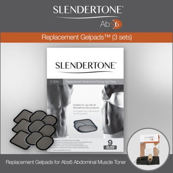 Slendertone Replacement Gel Pads for All Slendertone Abdominal Belts, 3 Sets (9 Gel