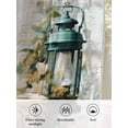 thumbnail image 6 of Sheer Curtains 63 Inch Length, Vintage Oil Light Semi Sheer Curtains Light Filtering Window Treatment, Spring Flowers Leaves Candles Country Privacy Voile Drapes for Living Room Bedroom 52x63 Inch, 6 of 7
