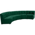 thumbnail image 3 of Meridian Furniture Sectionnel Modulaire 5 Pcs en Velours Vert Limitless, 3 of 9