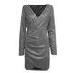 thumbnail image 4 of Vestido de fiesta elegante ajustado a la cadera con manga larga y escote en V profundo para mujer Fridja  nbo4287, 4 of 7